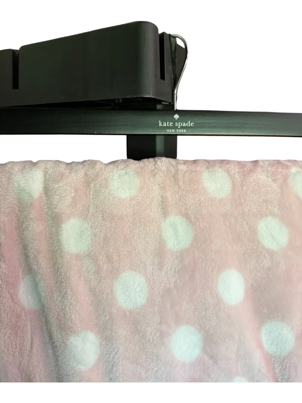 kate spade Pink and White Polka Dot ‘Lia Dot’ limited Plush Throw